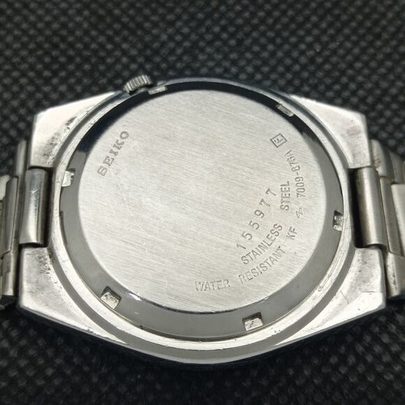 Vintage 1984 Seiko Automatic Mens Silver Watch W/daydate & Gold accents - Picture 8 of 8